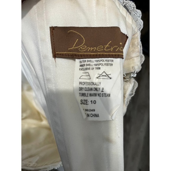 Demetrios Lace Ivory Strapless Wedding Dress - Picture 5 of 5